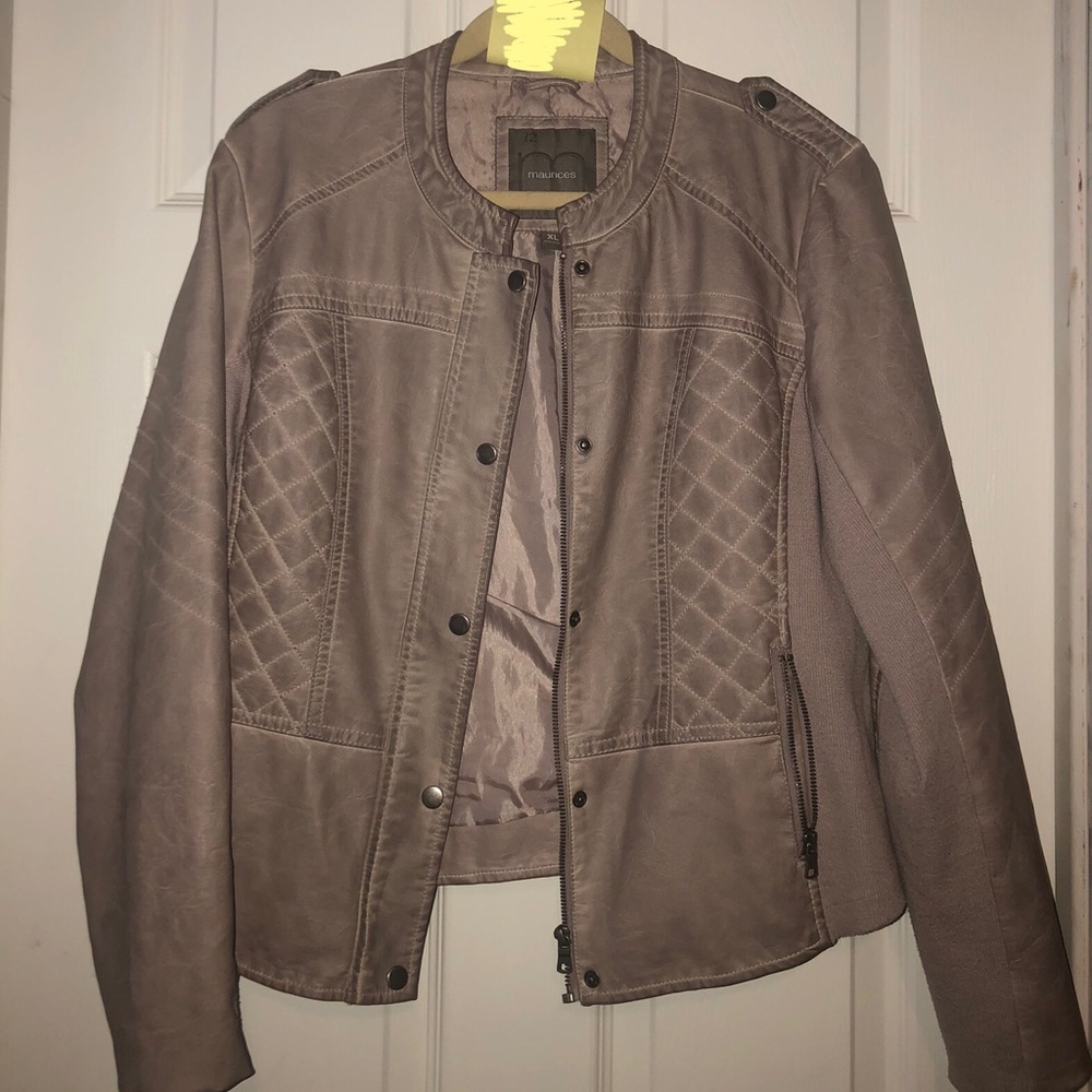 Faux leather jacket